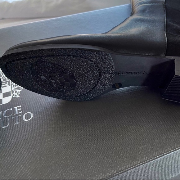 Vince Camuto knee high black leather & suede boots - Picture 5 of 9